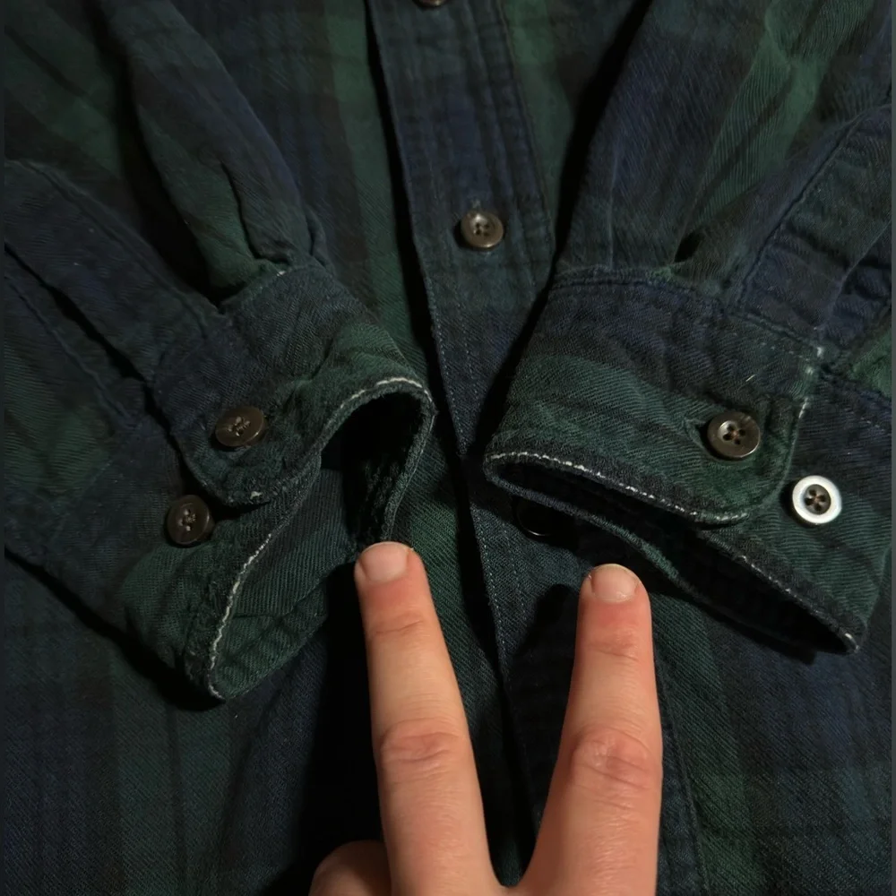 LL Bean flannel button down shirt medium - Picture 4 of 9